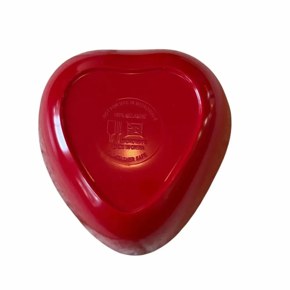 Soho House Strawberry Shaped Melamine Bowls 6in Set of 4 Indoor Outdoor NEW